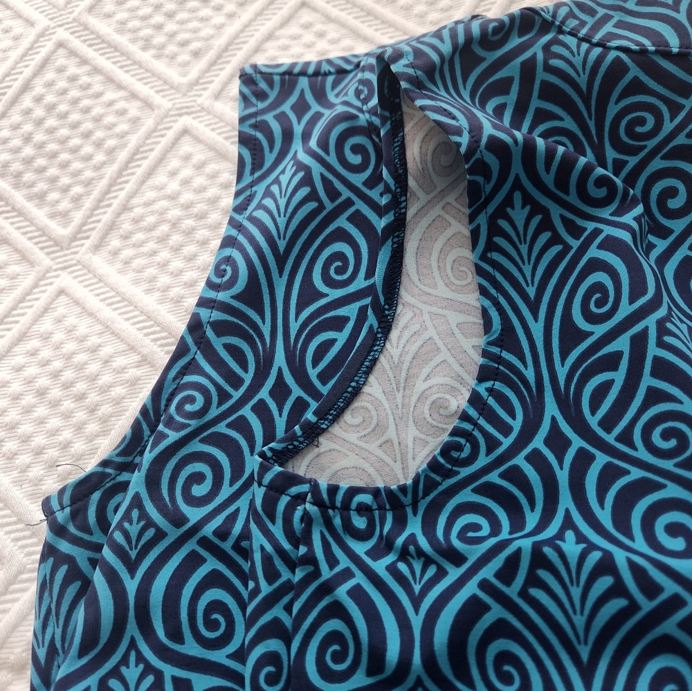 Katherine Way Blue Asymmetrical Dress - Picture 5 of 7